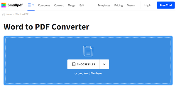 Smallpdf Word to PDF
