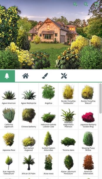 Мобильный интерфейс GardenPuzzle на iPhone