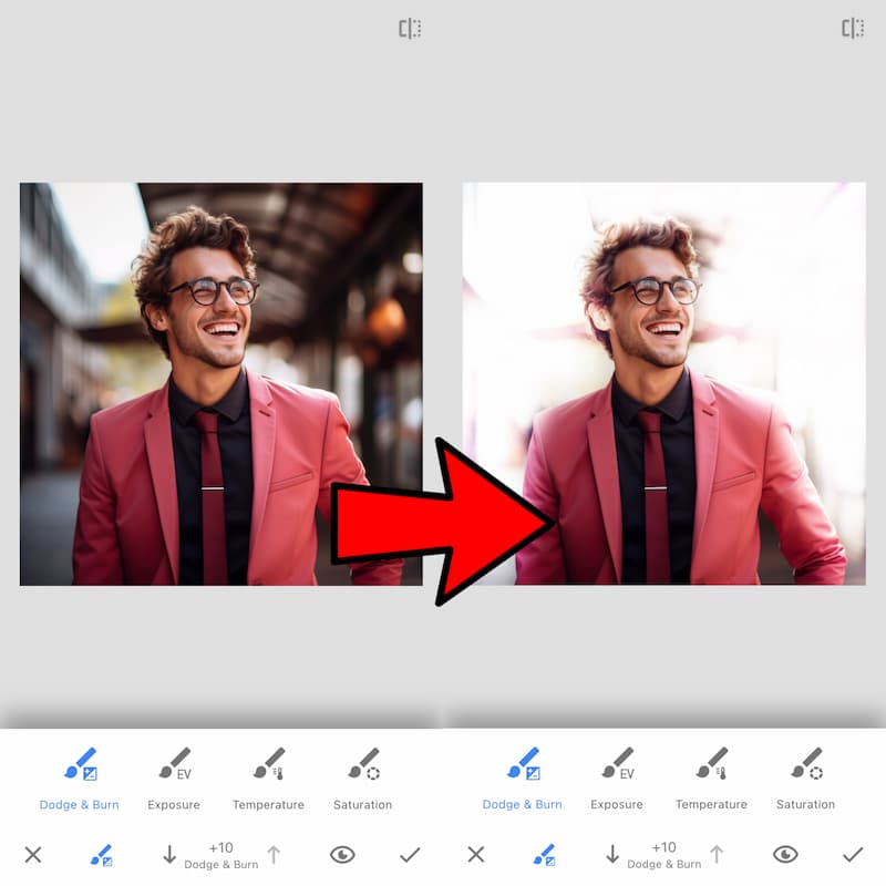 Snapseed — мобильный интерфейс