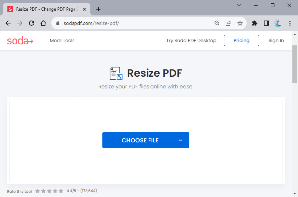 Soda PDF Resize PDF