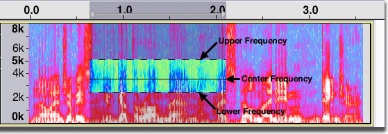 Спектральное выделение в Audacity