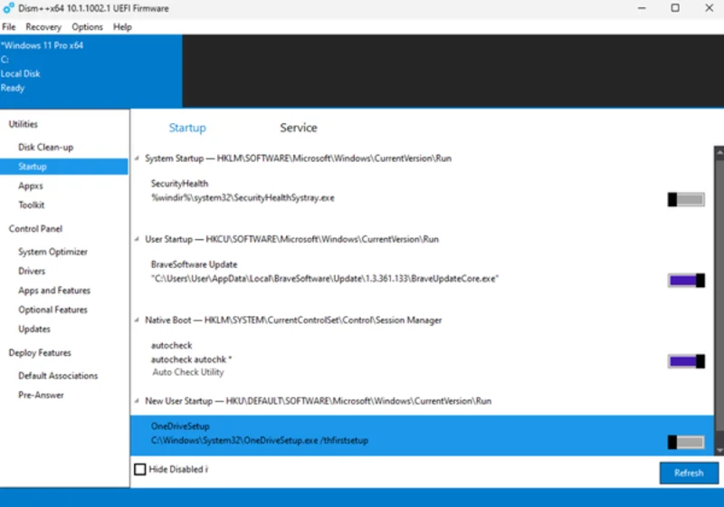 Раздел автозагрузки в Dism++
