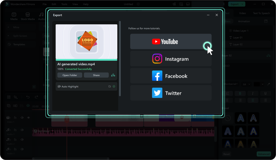 Интерфейс DaVinci Resolve для монтажа интро