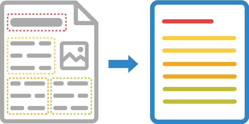 Схема Aspose.OCR для анализа структуры документа и выделения областей распознавания