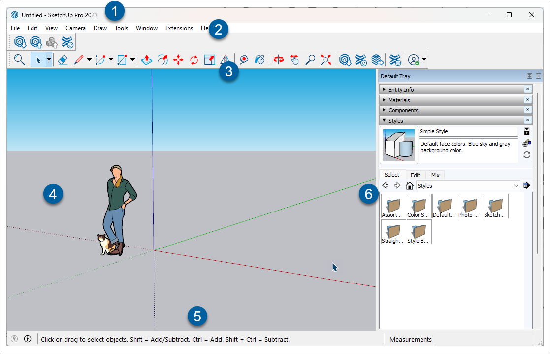 Интерфейс SketchUp