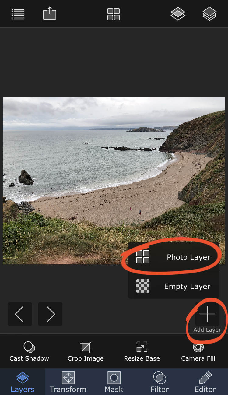Добавление нового слоя в Superimpose X