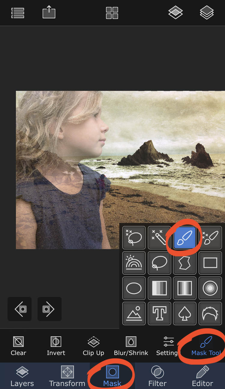 Панель Mask Tool в Superimpose X