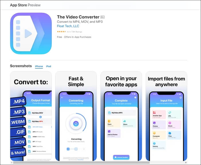 The Video Converter — приложение для iPhone