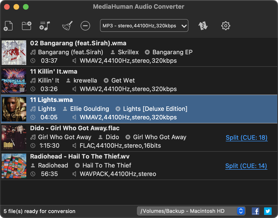MediaHuman Audio Converter на macOS
