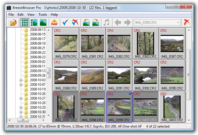BreezeBrowser Pro Thumbnail View