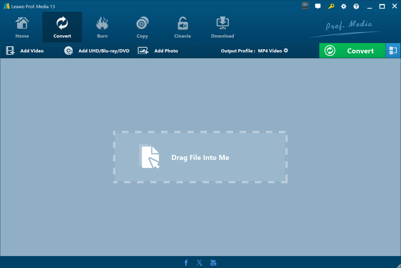Leawo Video Converter: добавление H.264 для конвертации