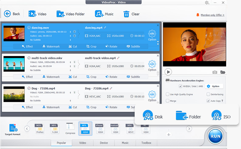 Скриншот VideoProc Converter AI