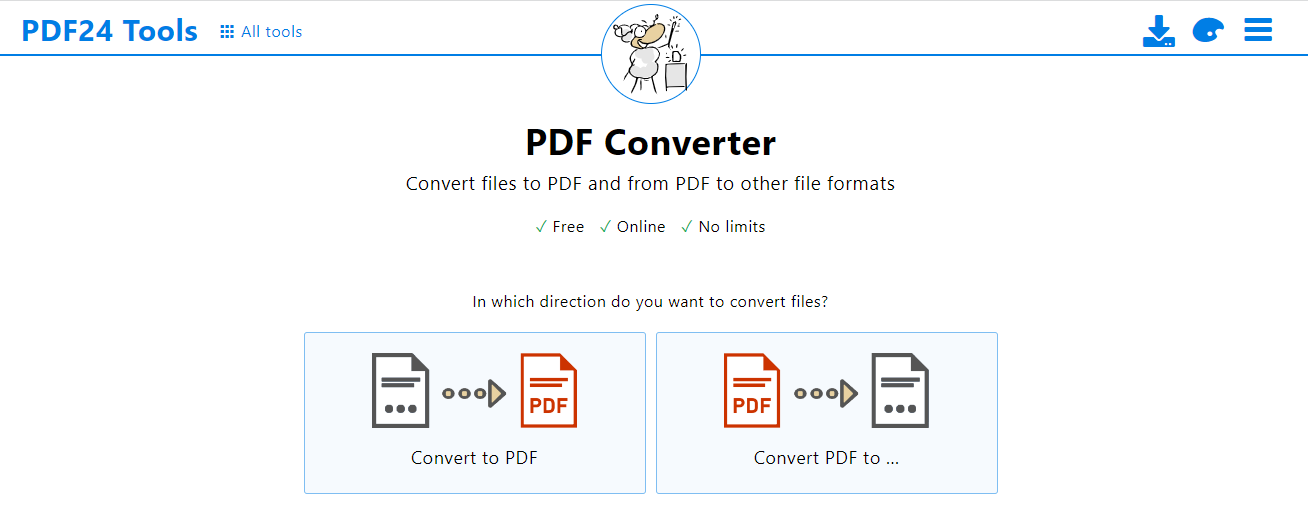 Интерфейс PDF24 Tools