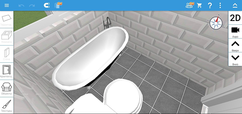 Мобильный проект интерьера в Home Design 3D