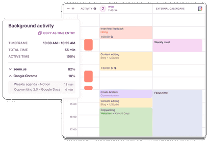 Автоматическое отслеживание активности в Toggl Track