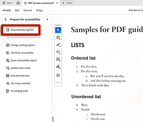 Automatically tag PDF в Adobe Acrobat Pro