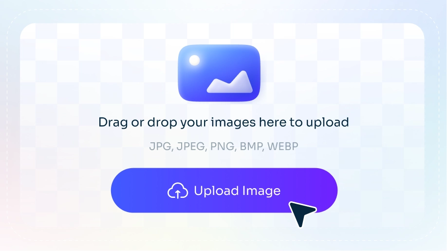 Загрузка изображения в AI Ease Photo Enhancer