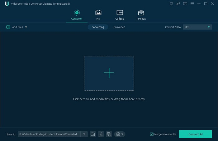 Главное окно VideoSolo Video Converter Ultimate