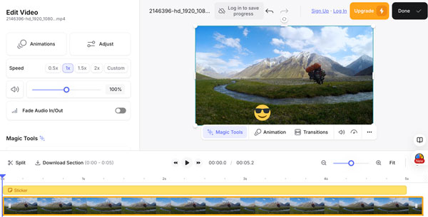VEED: онлайн-редактор с таймлайном