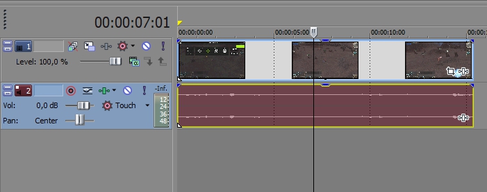 Аудио- и видеодорожки в Sony Vegas Pro
