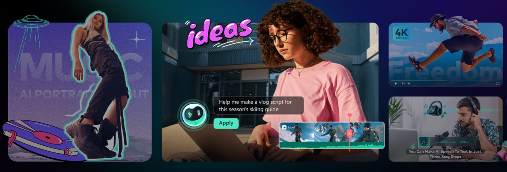 Субтитры и текст в мобильном видеоредакторе Filmora