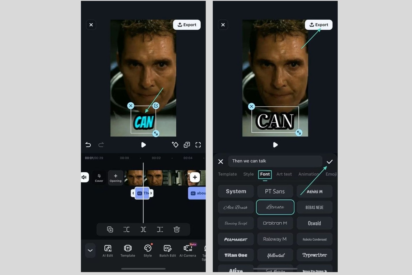 Субтитры для вертикального видео на iPhone