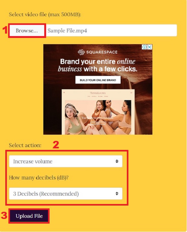 Интерфейс VideoLouder для увеличения громкости видео