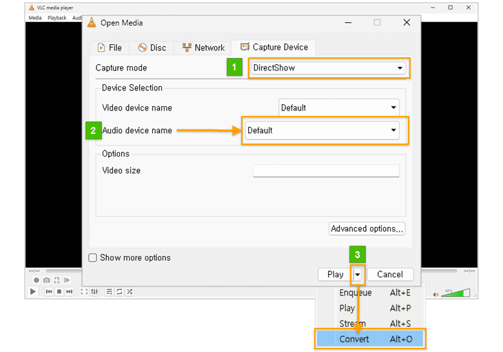 Настройка аудиоустройства в VLC