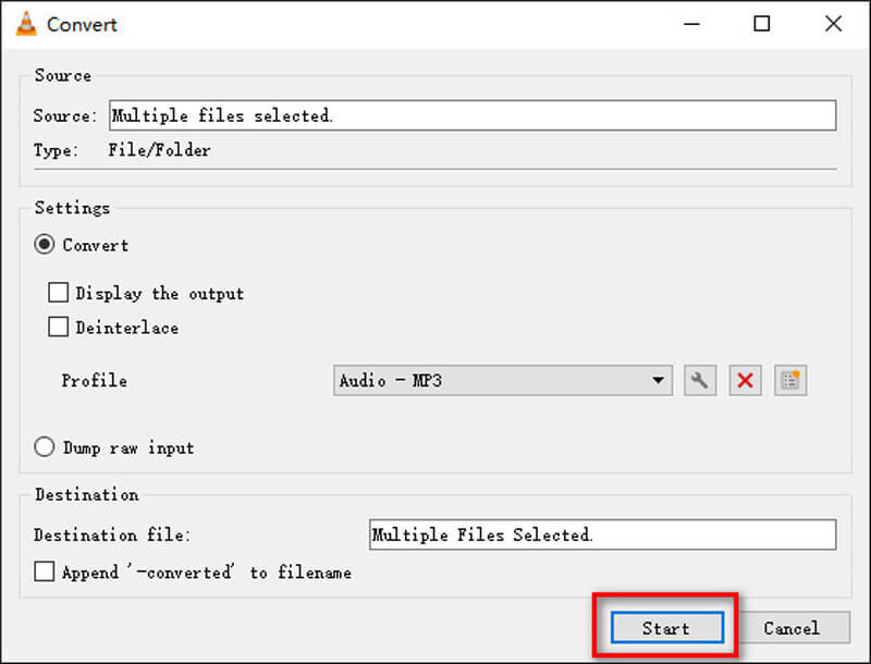 Конвертация AVI в MP3 через VLC