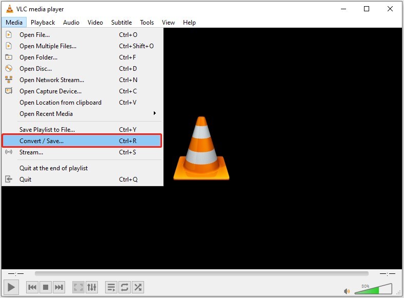 Окно Convert / Stream в VLC