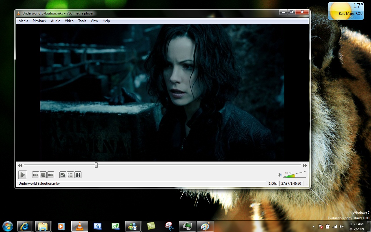 Окно VLC Media Player для просмотра видео и поиска подходящего кадра