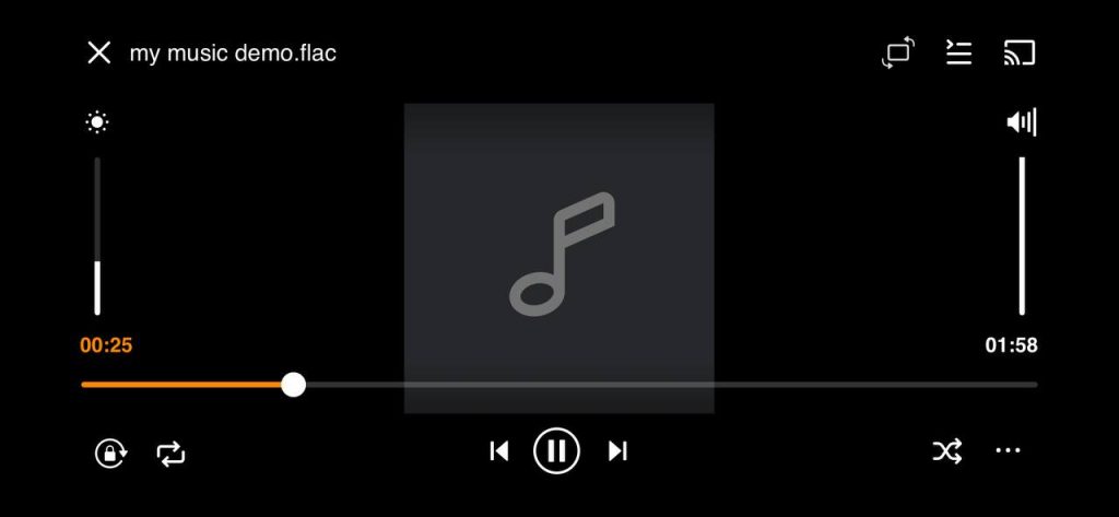 Интерфейс VLC на iPhone