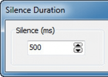 Окно Silence Duration в Wave Editor