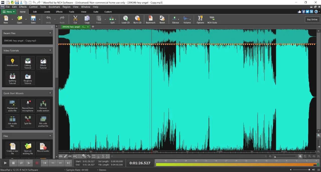 WavePad аудиоредактор