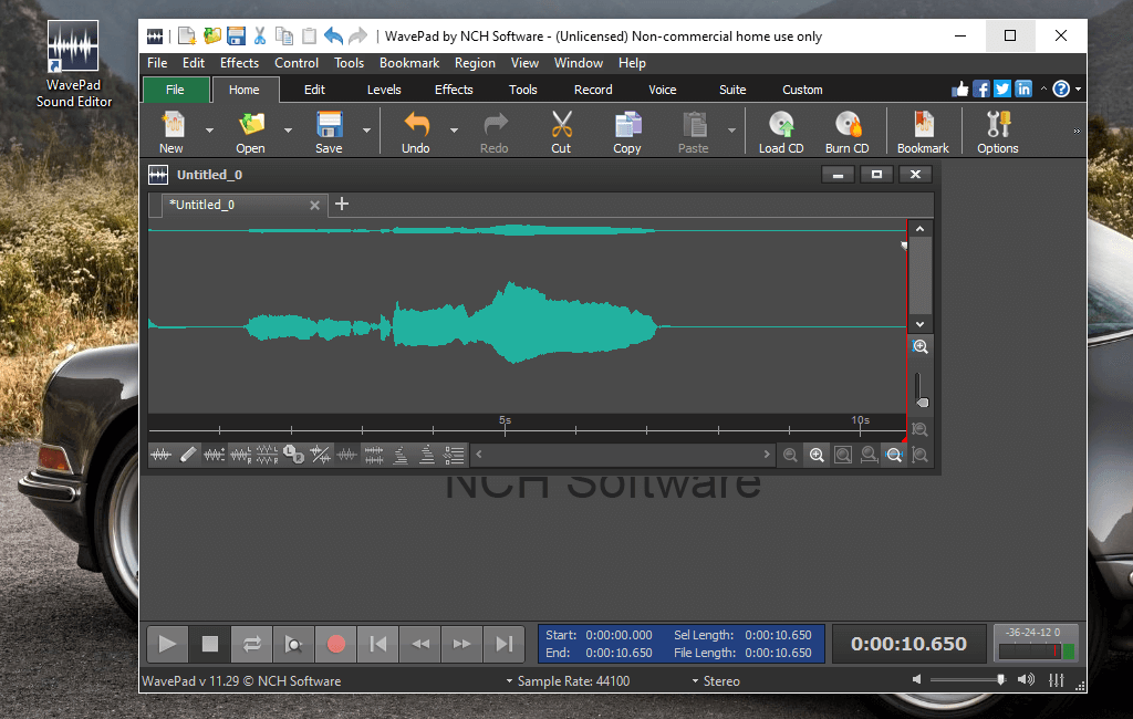 Скриншот WavePad