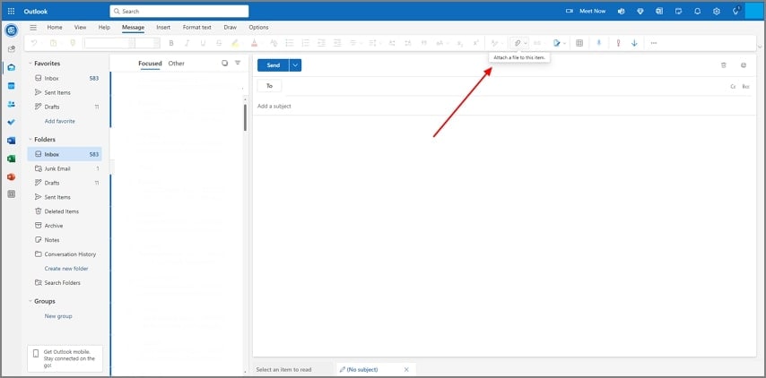 Скриншот отправки PDF через Outlook