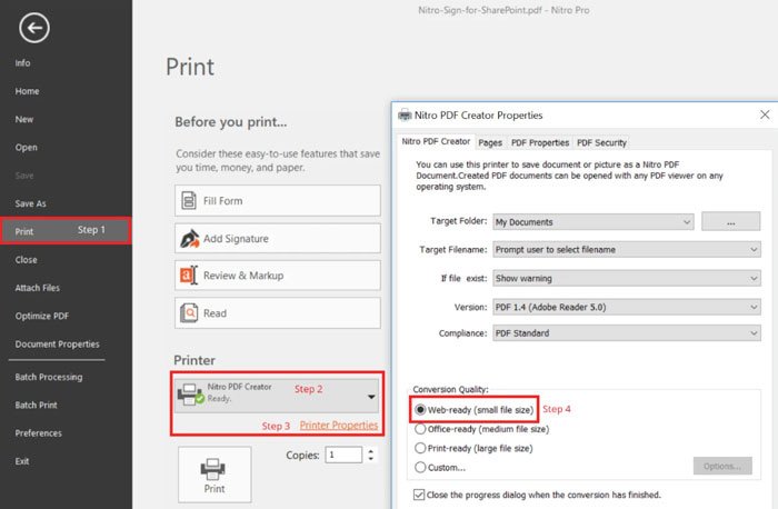 Оптимизация PDF в Nitro PDF
