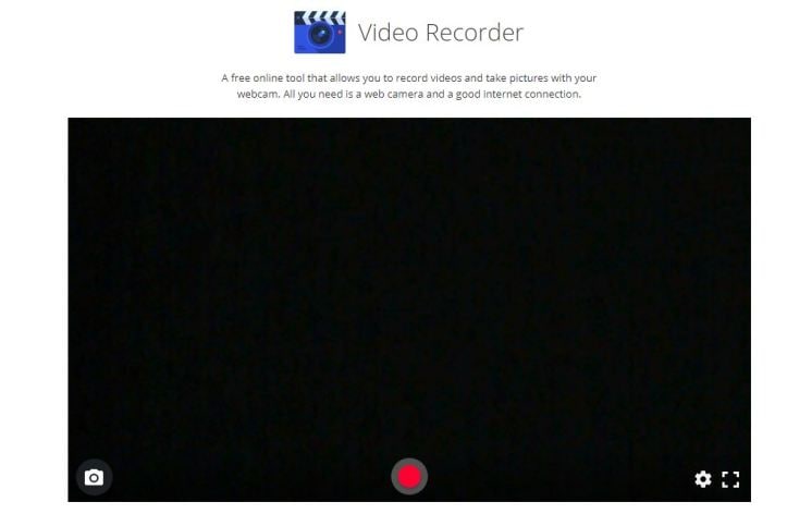 Интерфейс Webcamera.io для записи видео