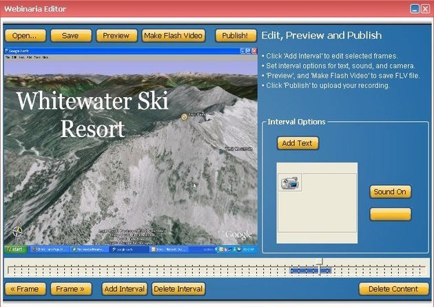 Окно Webinaria Editor после остановки записи