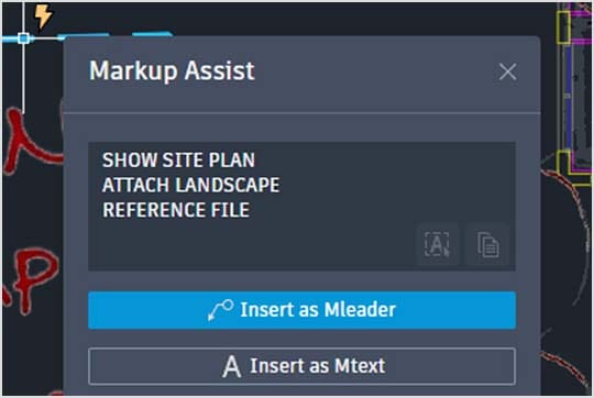 Markup Assist в AutoCAD