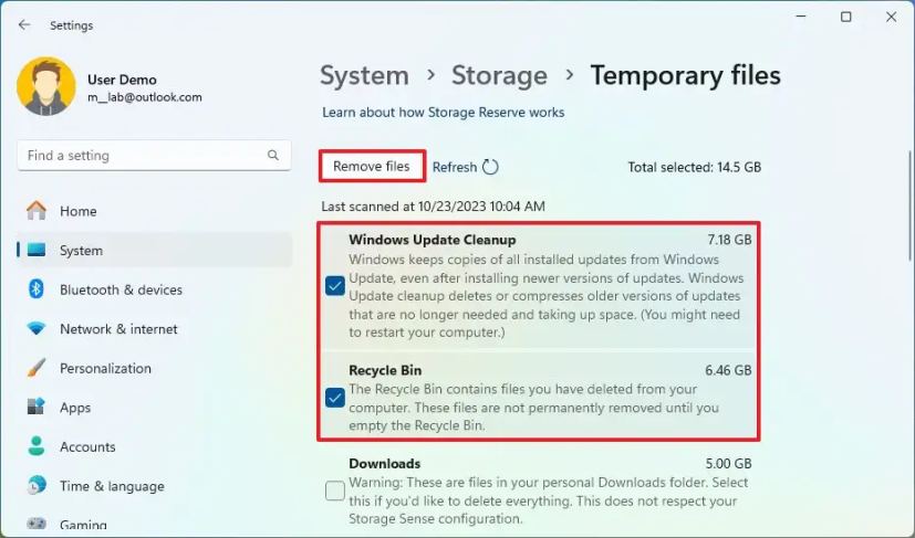 Временные файлы в Windows 11