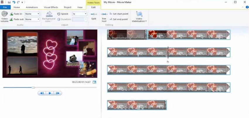 Обрезка видео в Windows Movie Maker