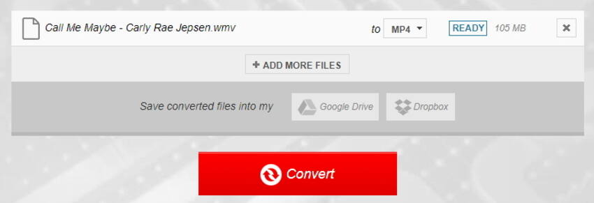 Convertio для WMV в MP4