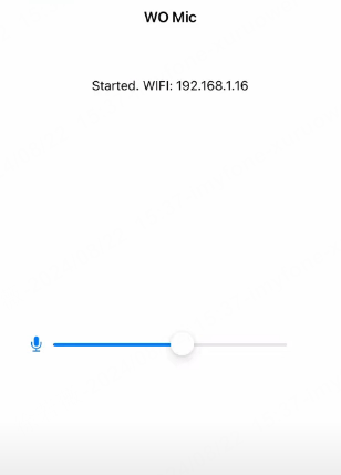 IP-адрес телефона в WO Mic на iPhone