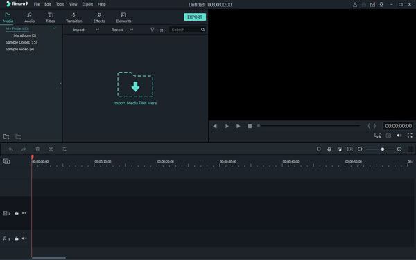 Скриншот интерфейса Wondershare Filmora