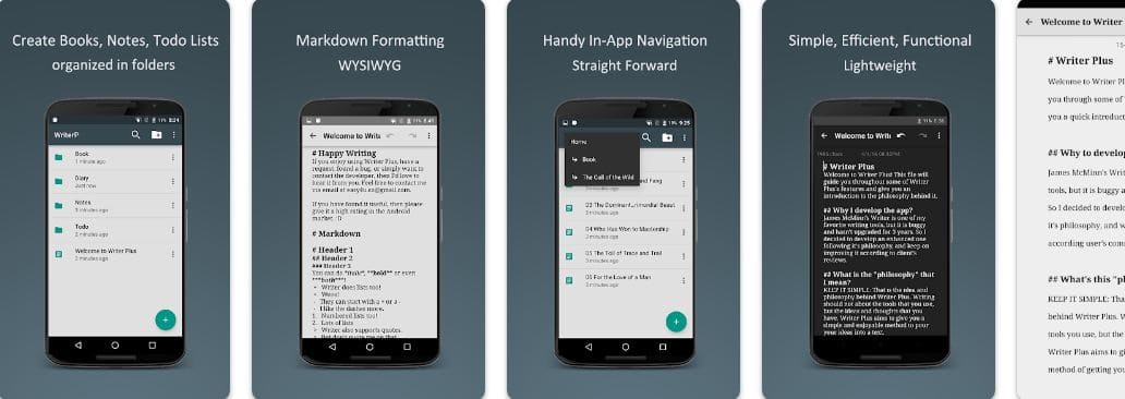 Writer Plus на Android: простой редактор для текста