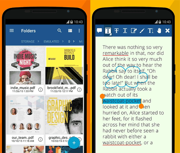 Интерфейс Xodo PDF Reader