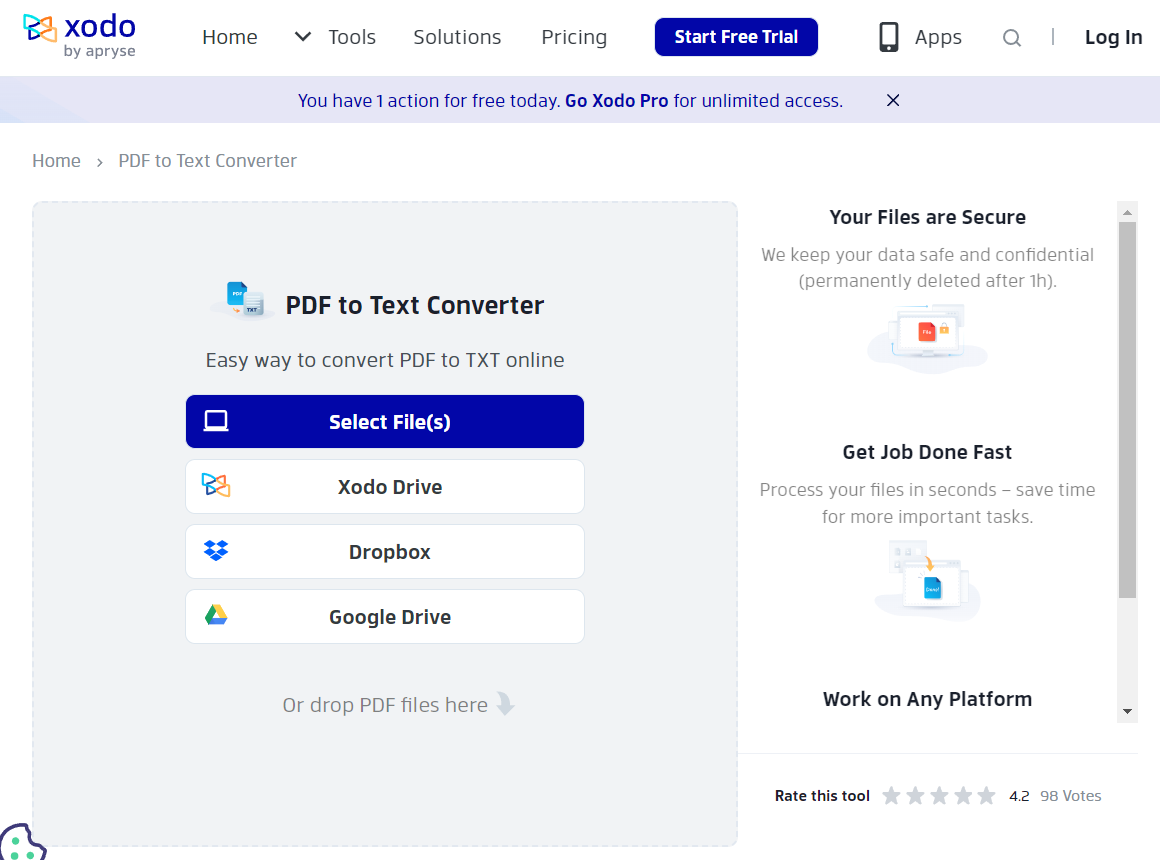Xodo: PDF to TXT онлайн