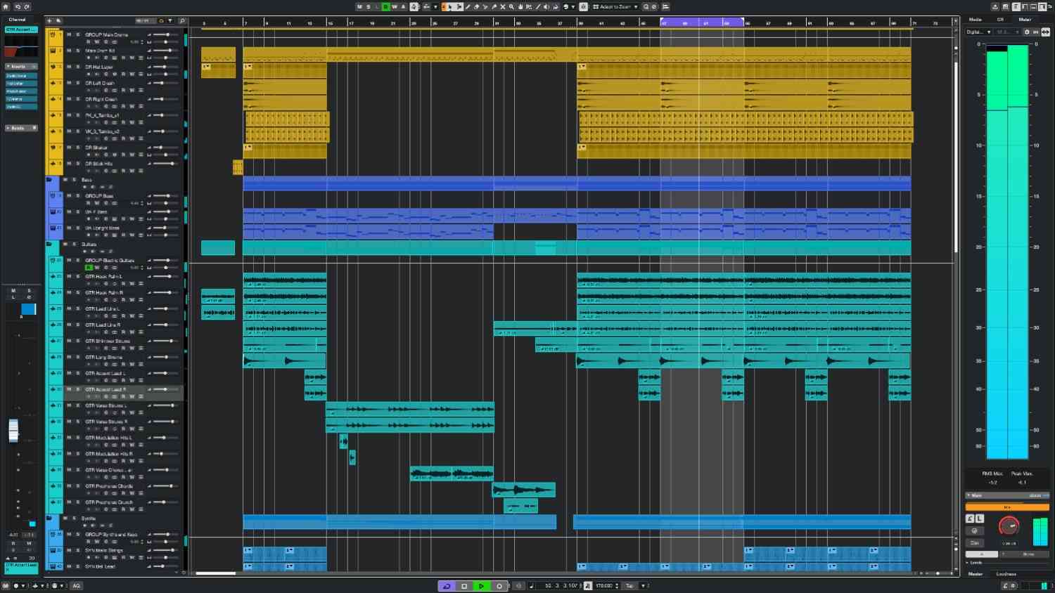 Интерфейс Project Window в Cubase Pro 15