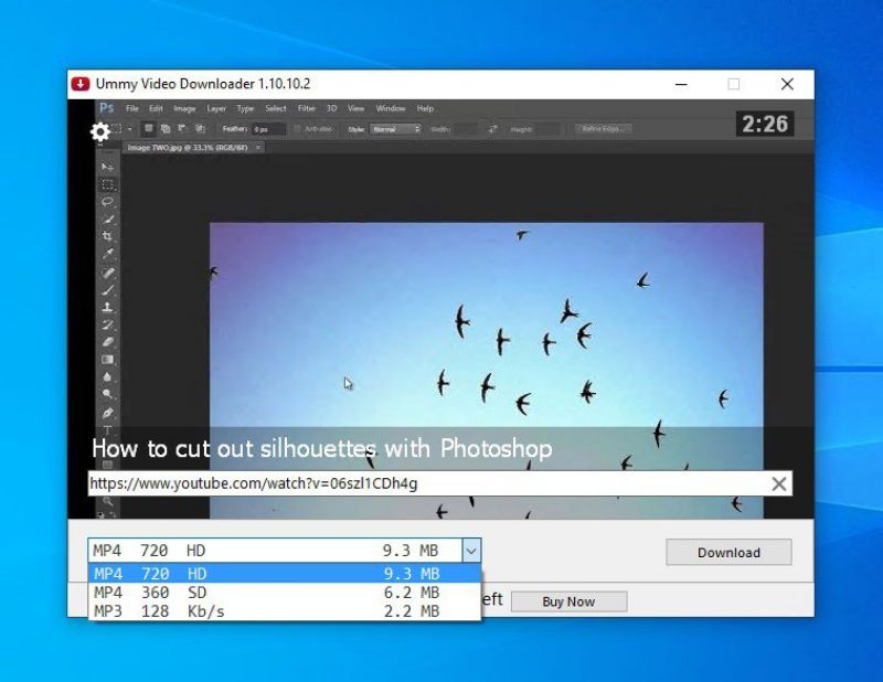 Ummy Video Downloader — вставка ссылки и выбор качества